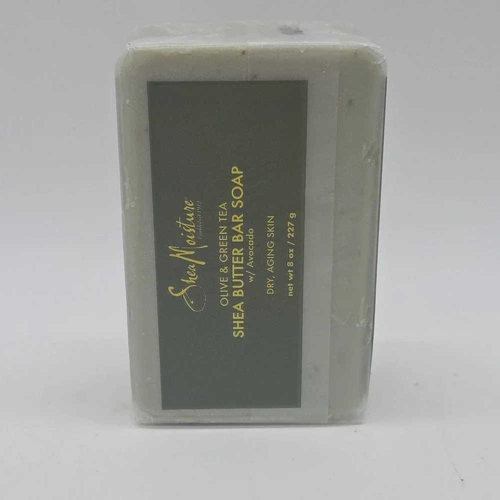 Shea Moisture Olive & Green Tea Shea Butter w Avocado Soap Bar Aging Skin 8oz
